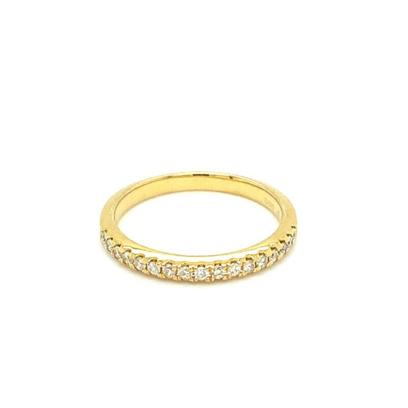 Yellow gold eternity band shop with diamonds