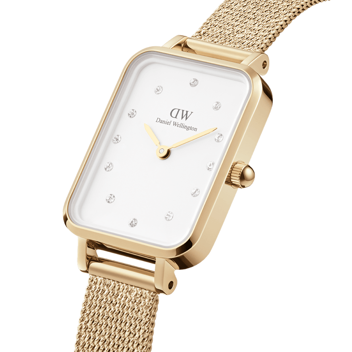 Daniel Wellington Quadro 20X26 Pressed Evergold Lumine Gold & White Watch