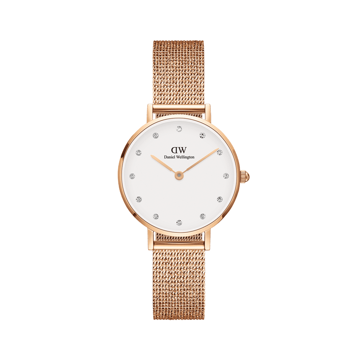 Daniel Wellington Petite 28 Pressed Melrose Lumine Rose Gold & White Watch