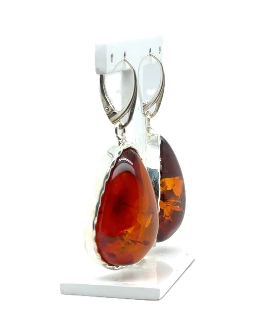 Baltic Amber Large Drop Earrings