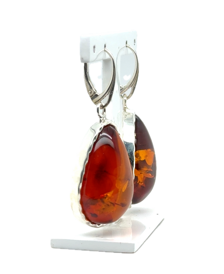 Baltic Amber Large Drop Earrings