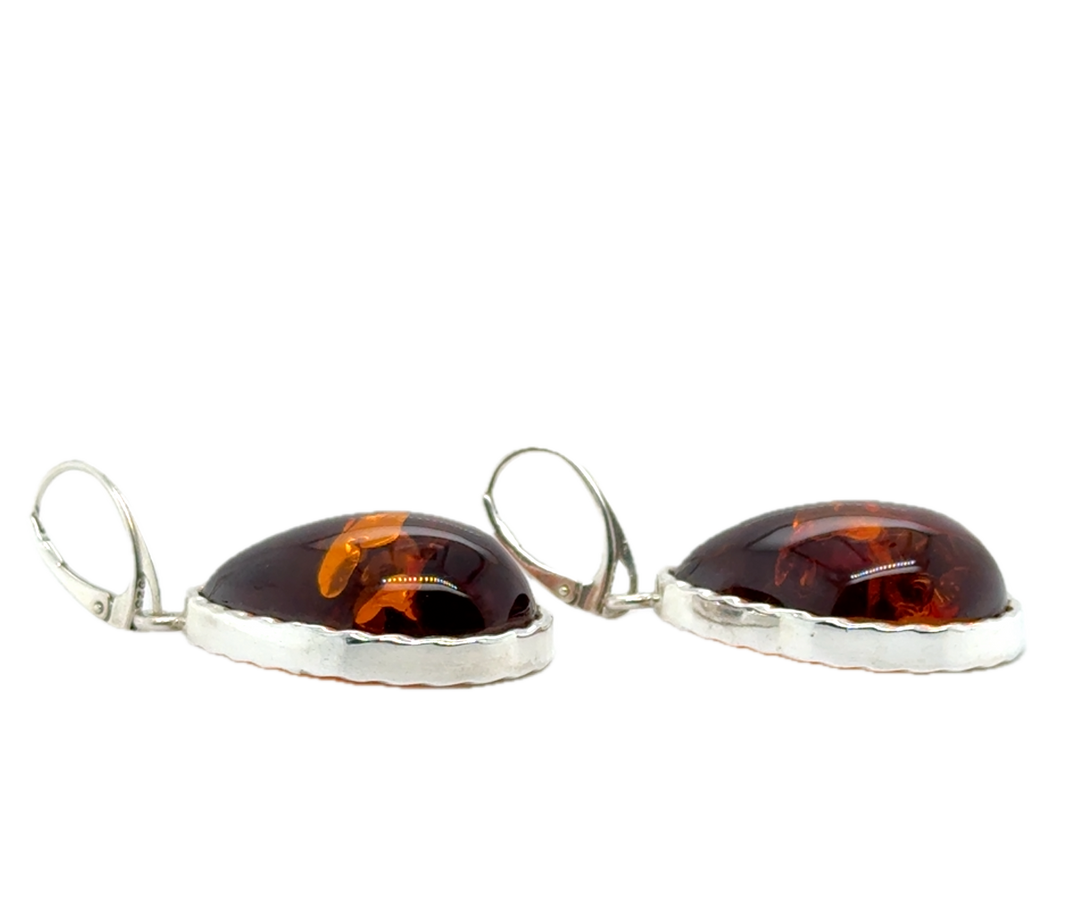 Baltic Amber Large Drop Earrings