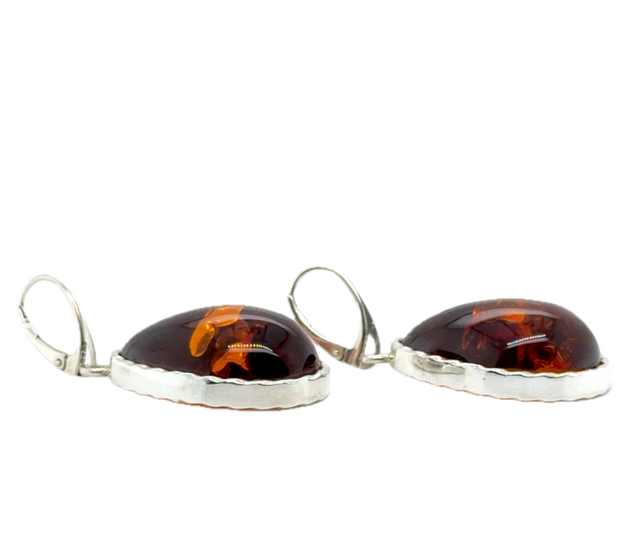 Baltic Amber Large Drop Earrings