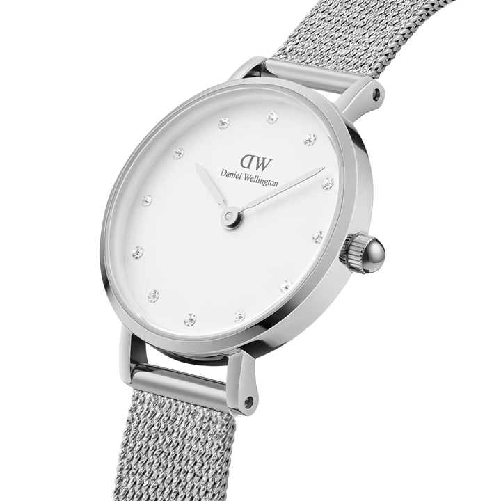 Daniel Wellington Petite 28 Pressed Sterling Lumine Silver & White Watch