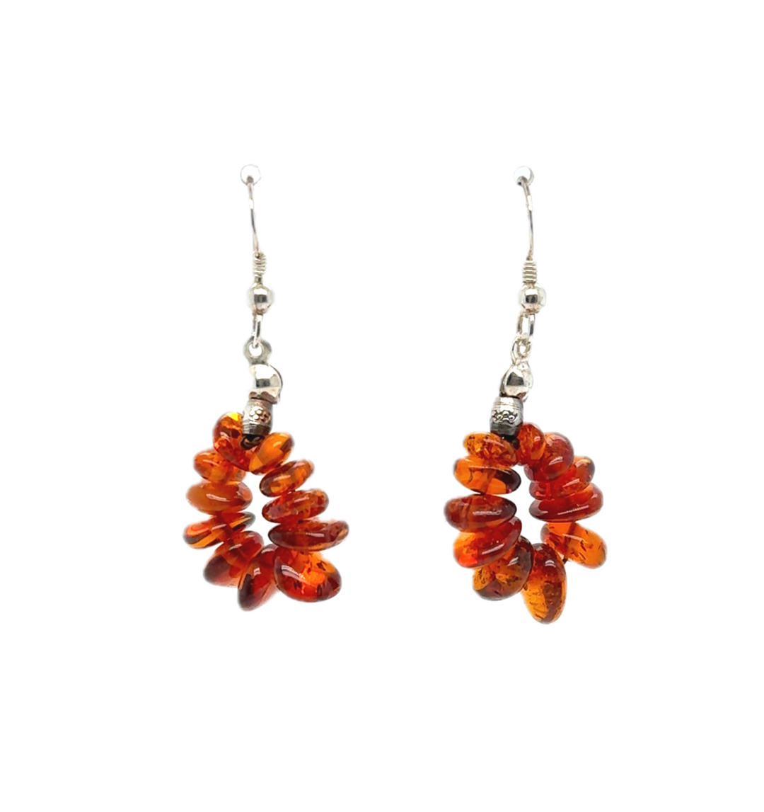 Baltic Amber Graduated Drop Earrings