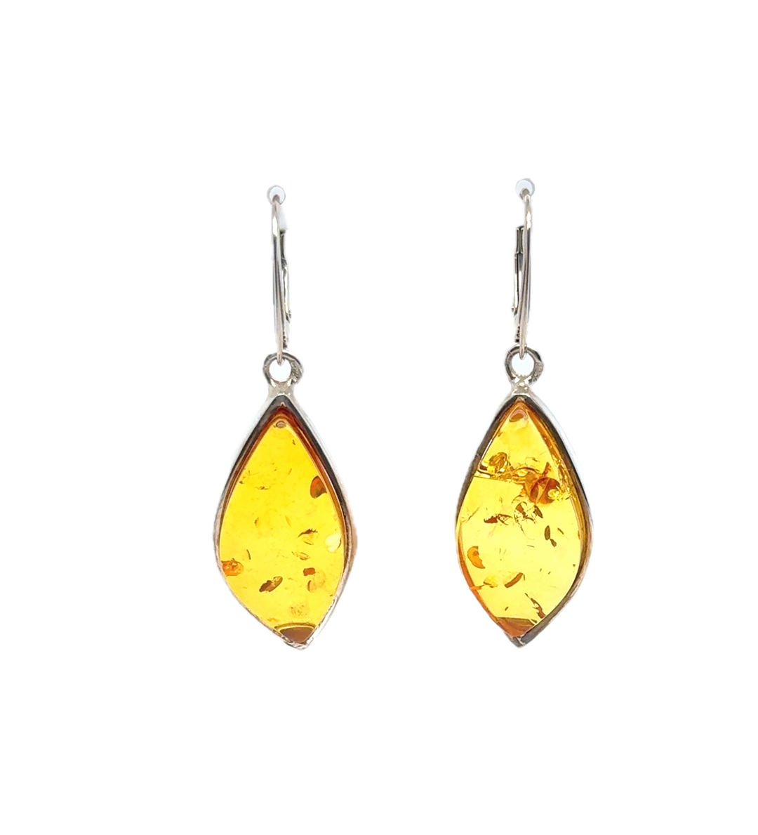 Baltic Amber Large Drop Earrings