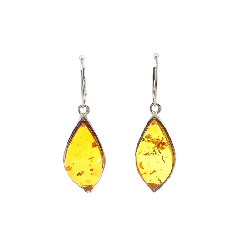 Baltic Amber Large Drop Earrings