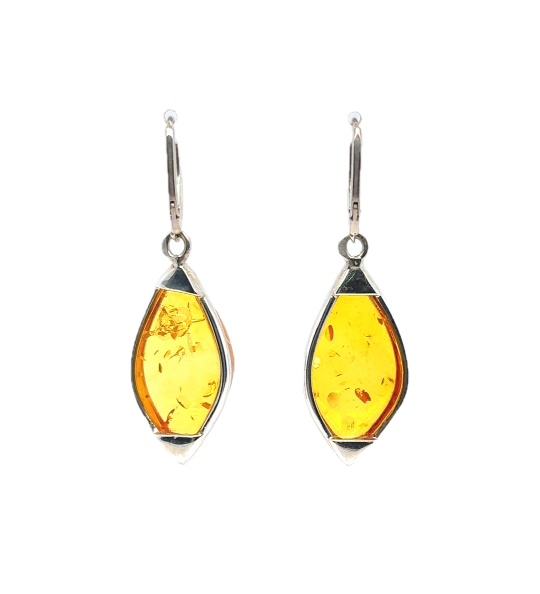 Baltic Amber Large Drop Earrings