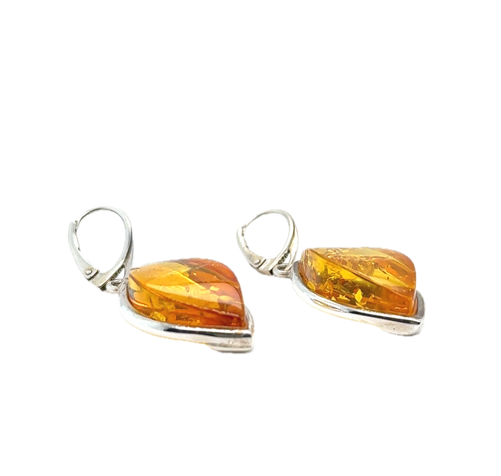 Baltic Amber Large Drop Earrings