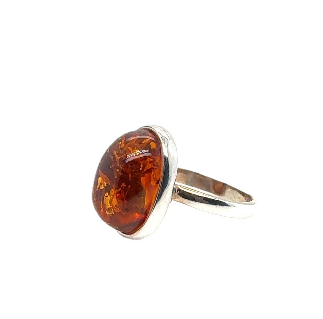 Sterling Silver Baltic Amber Ring