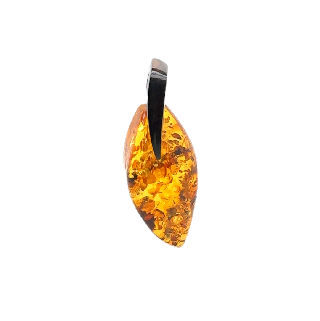 Wood & Baltic Amber Pendant