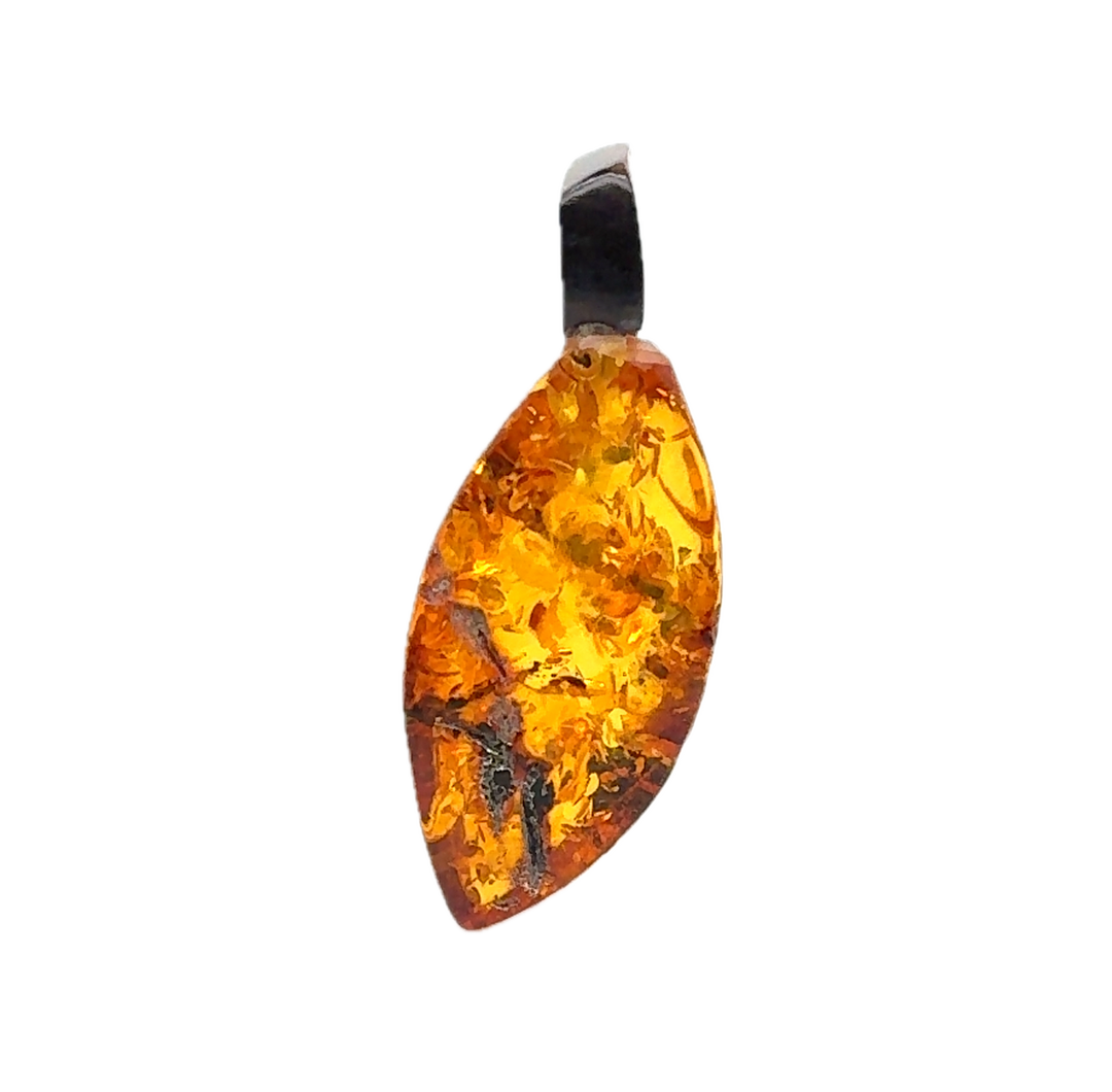 Wood & Baltic Amber Pendant