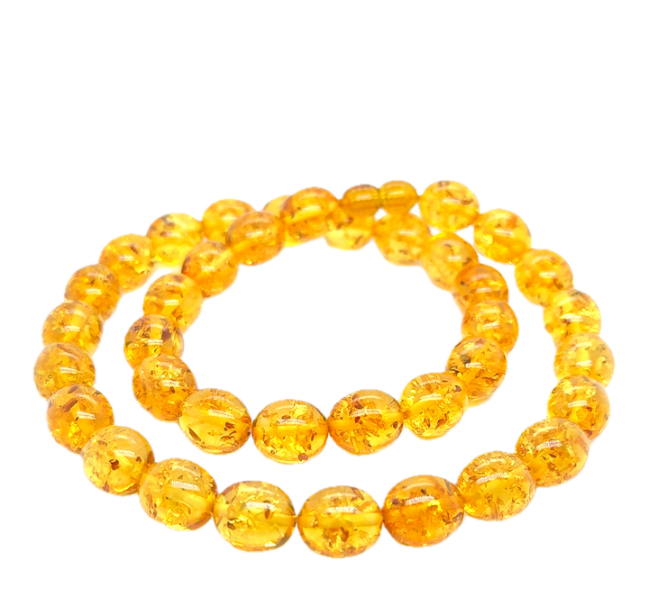 Baltic Amber Oval Ball Necklace