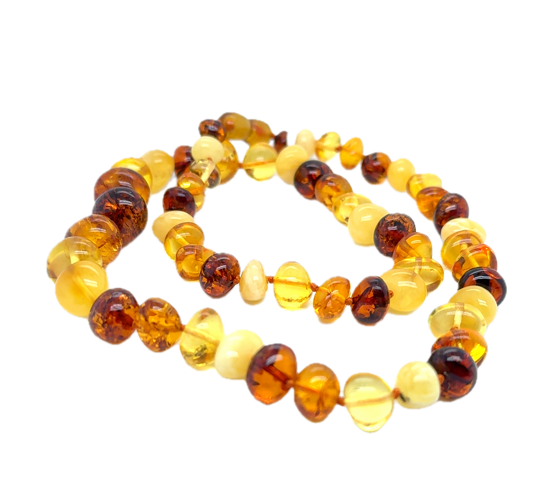 Baltic Amber Multi-Colour Graduated Necklace