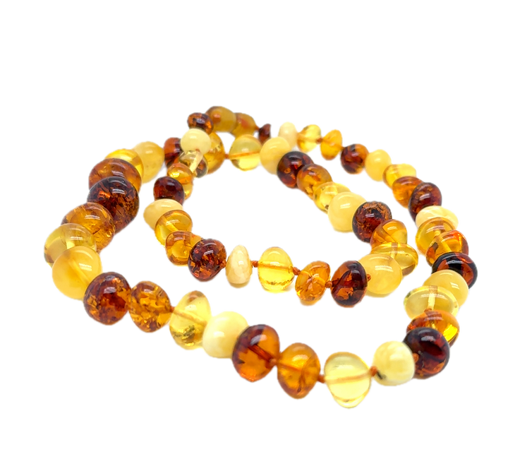 Baltic Amber Multi-Colour Graduated Necklace