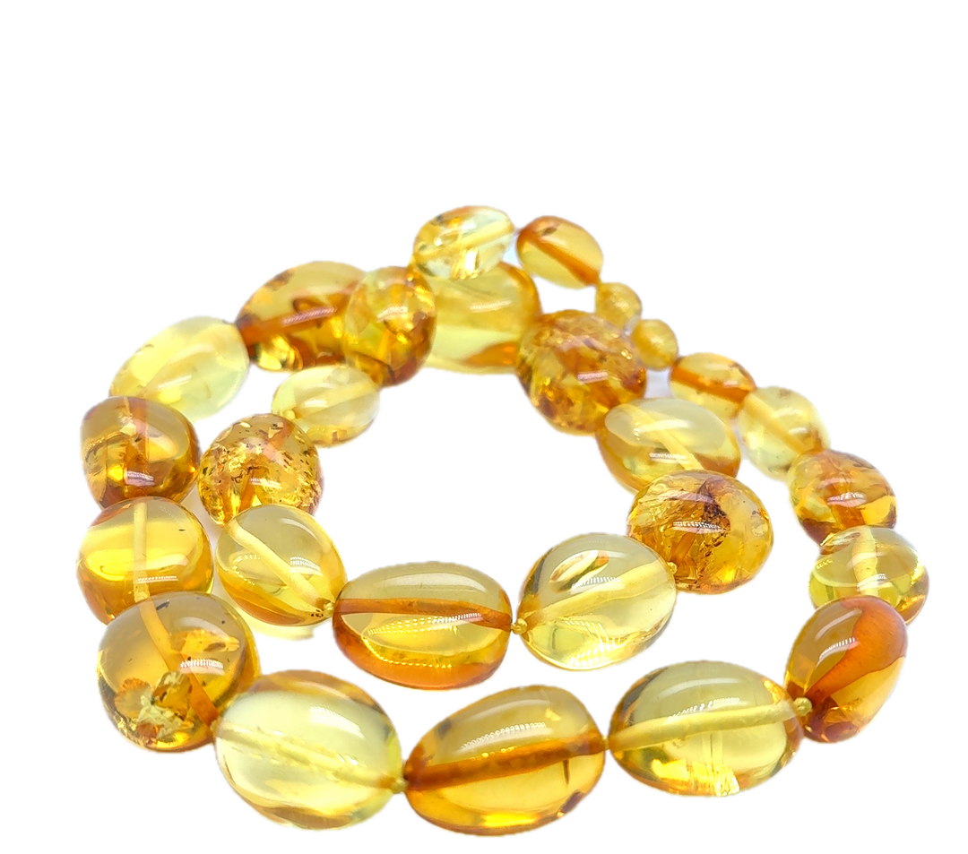 Baltic Amber Oval Chunky Graduated Necklace