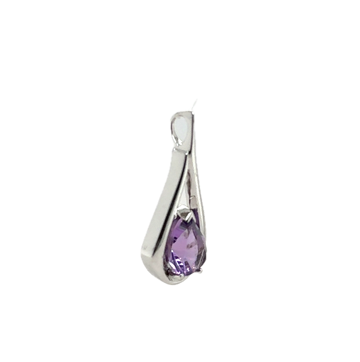 Sterling Silver Amethyst Drop Pendant