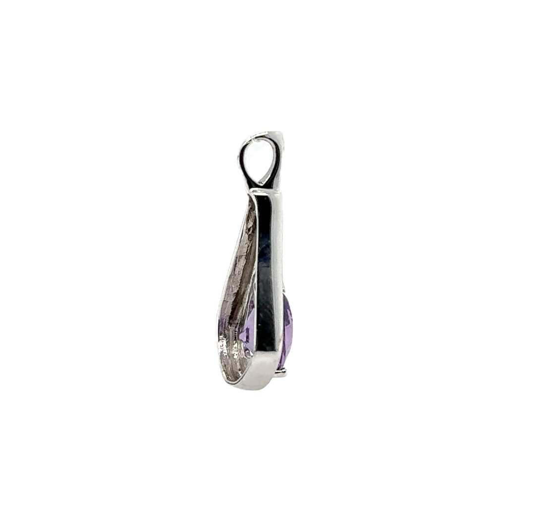 Sterling Silver Amethyst Drop Pendant