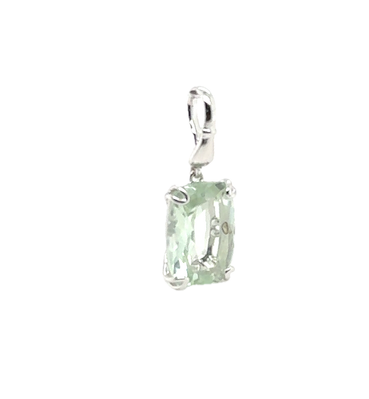 Sterling Silver Green Amethyst Pendant