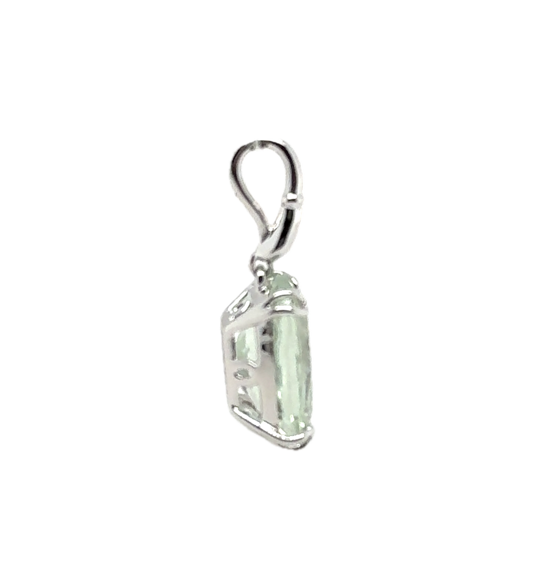 Sterling Silver Green Amethyst Pendant