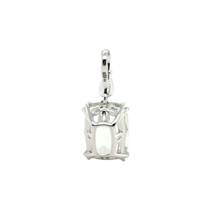 Sterling Silver Green Amethyst Pendant