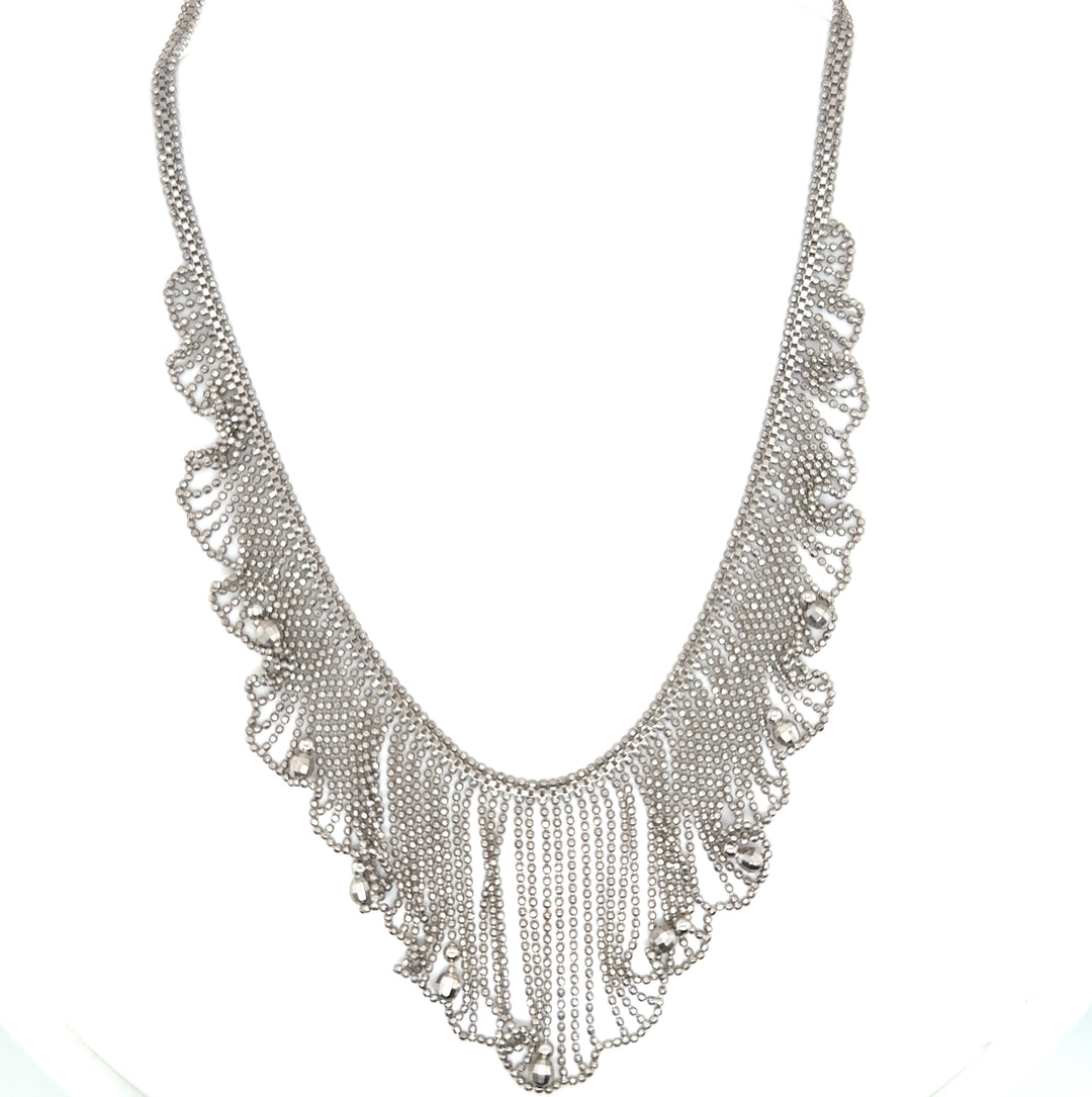 Sterling Silver Tassel Collier Necklace