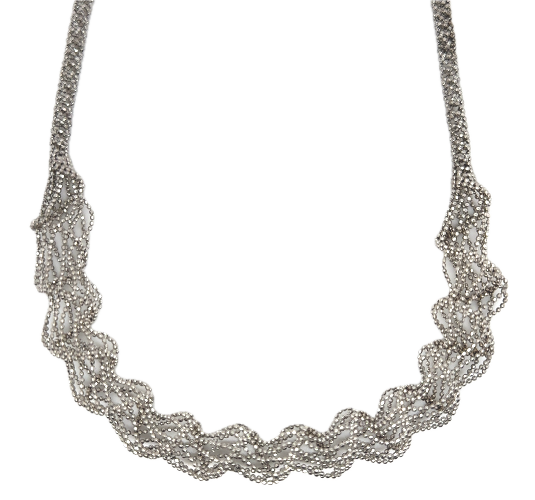 Sterling Silver Tunnel Collier Necklace