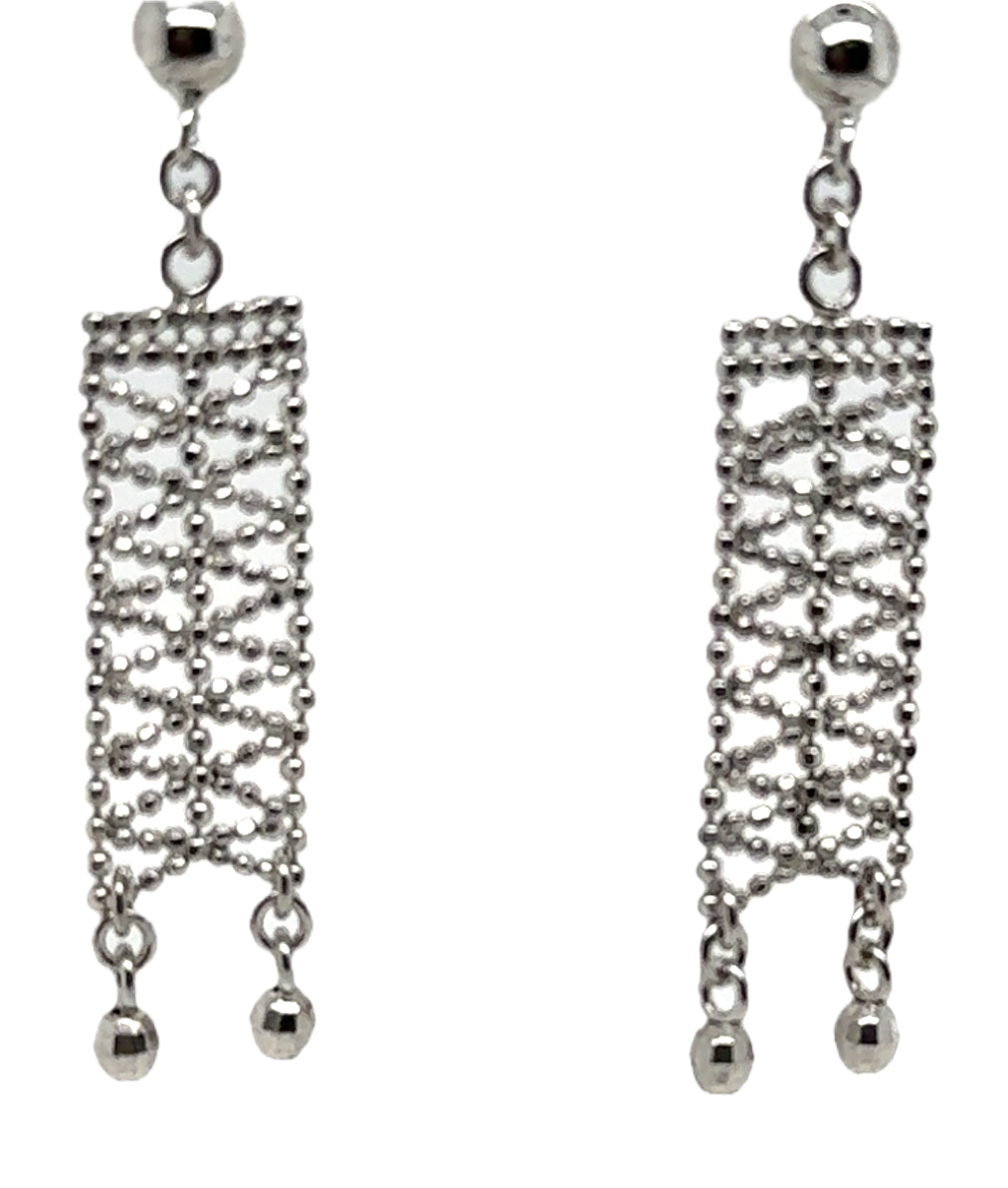 Sterling Silver Filigree Drop Earrings