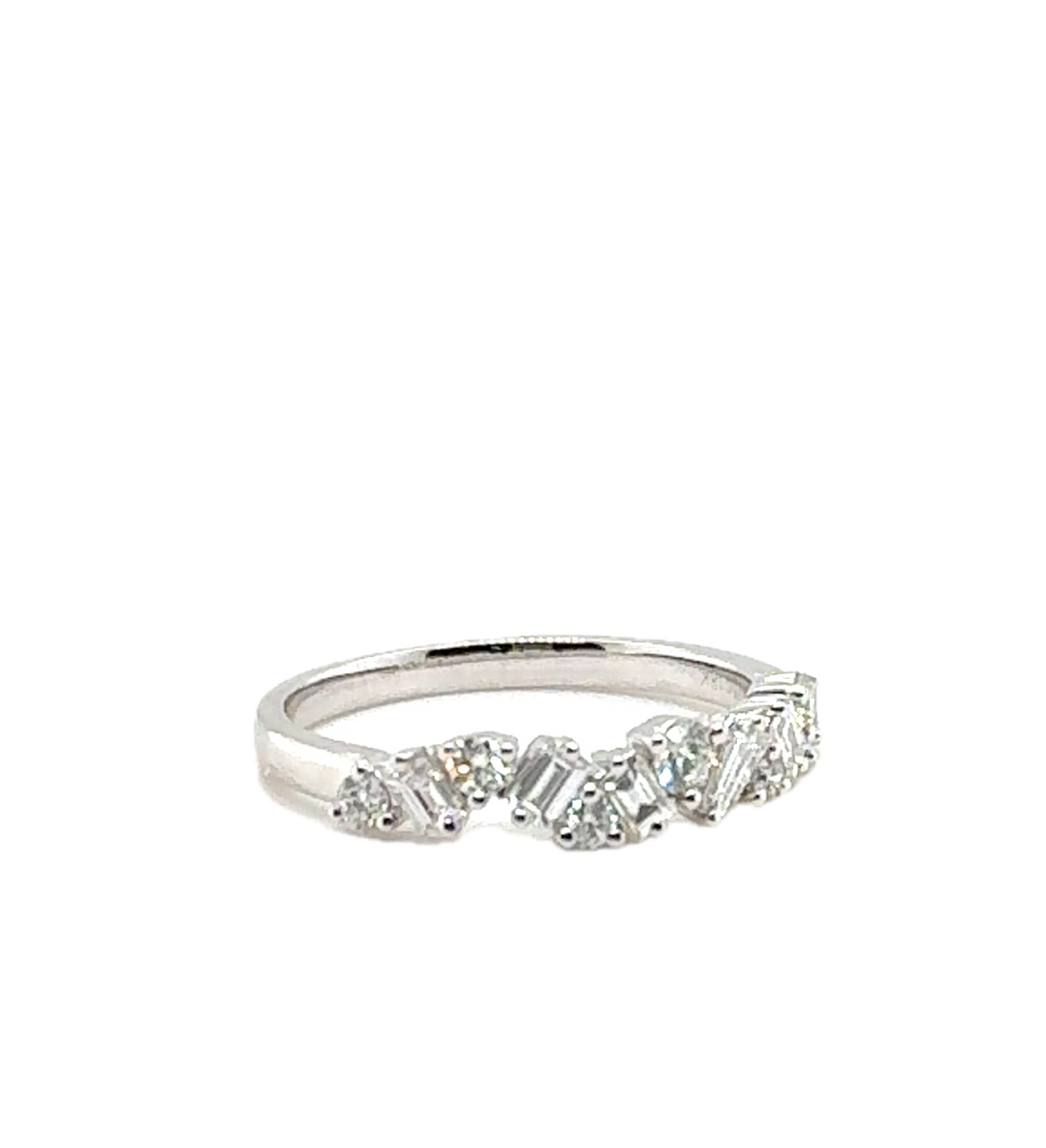 18ct White Gold Baguette Fancy Eternity Ring