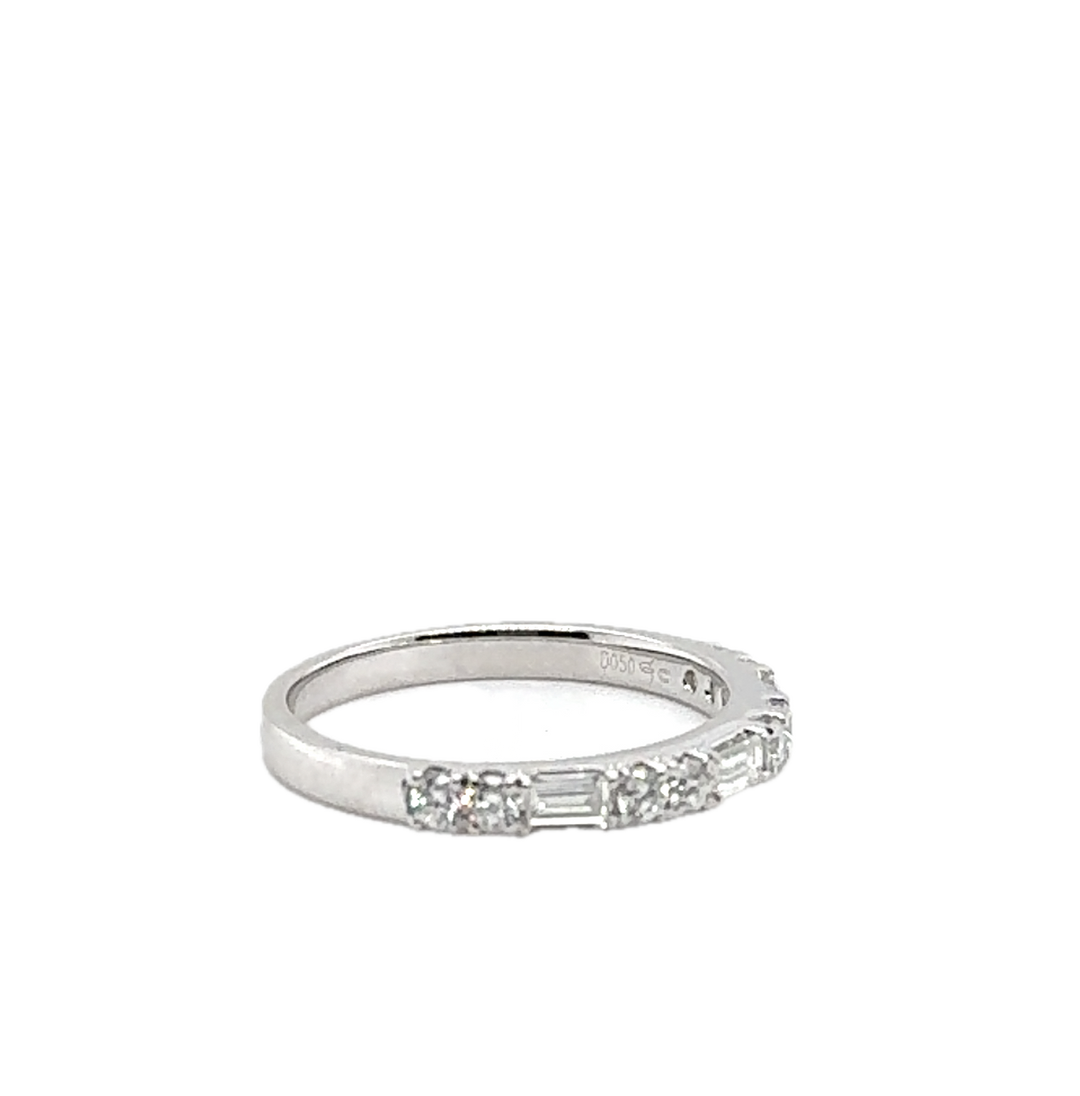 18ct White Gold Baguette Fancy Eternity Ring