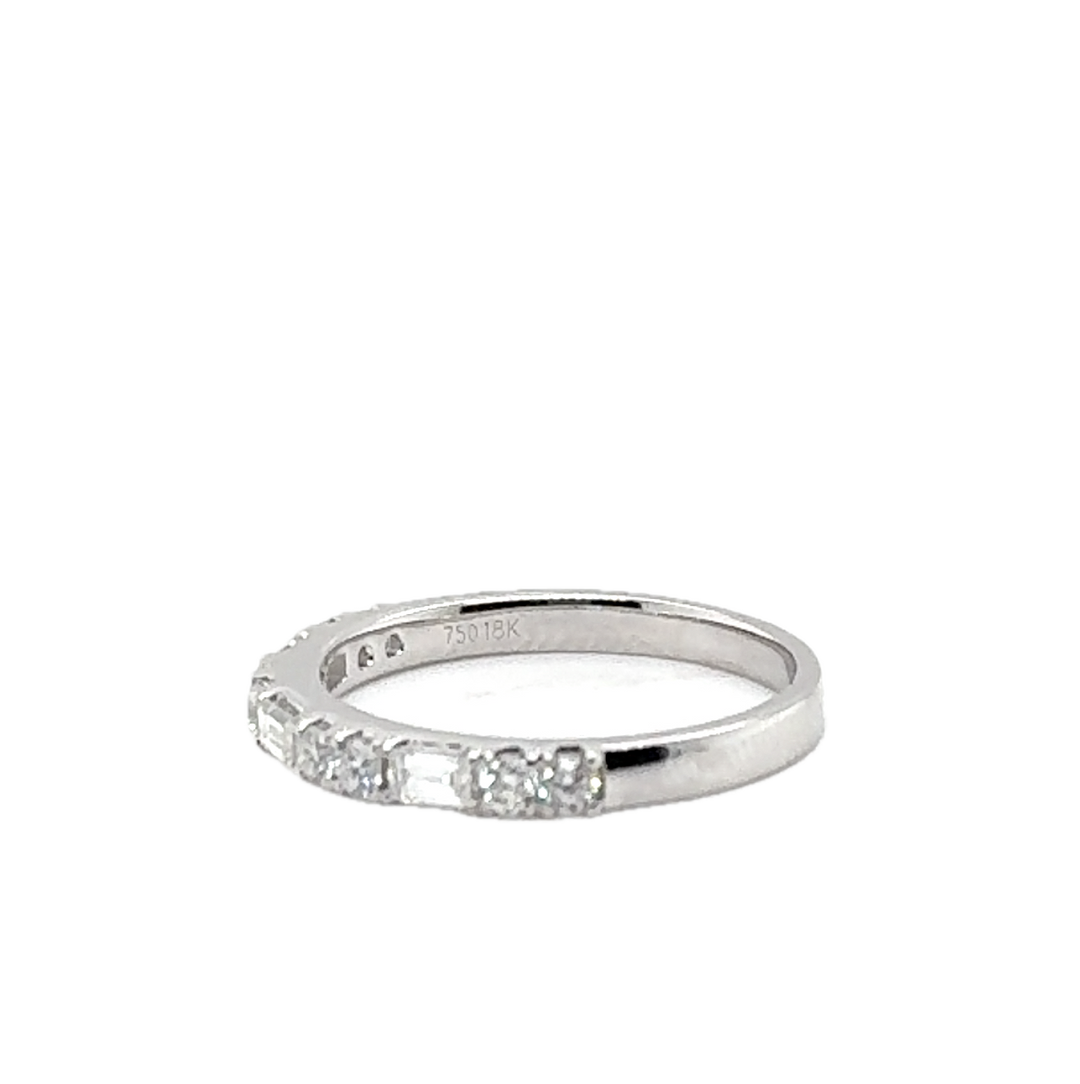 18ct White Gold Baguette Fancy Eternity Ring