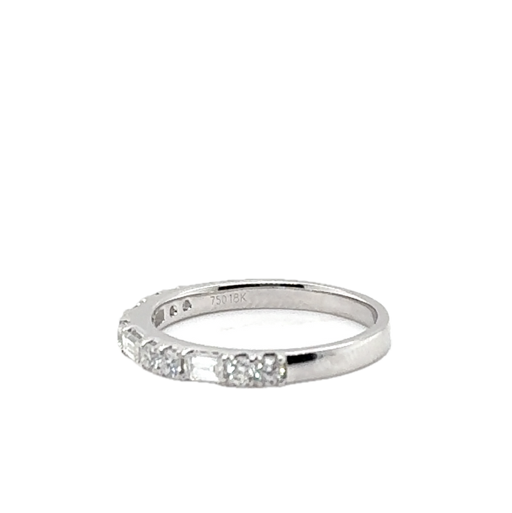 18ct White Gold Baguette Fancy Eternity Ring