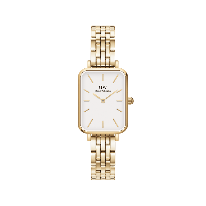 Daniel Wellington Quadro 20x26 5-Link Gold & White Watch