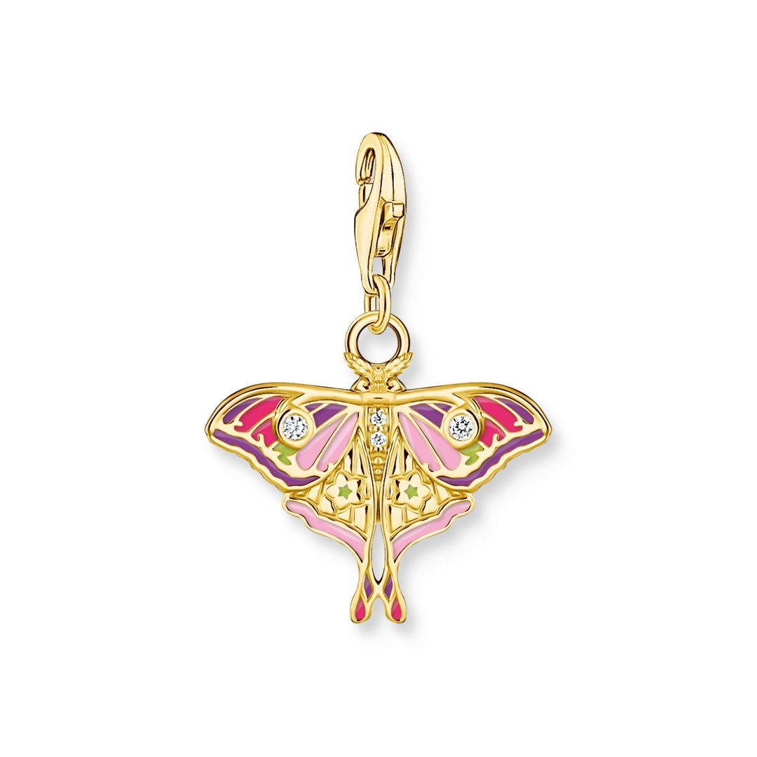 THOMAS SABO Moth Colourful Gold Charm