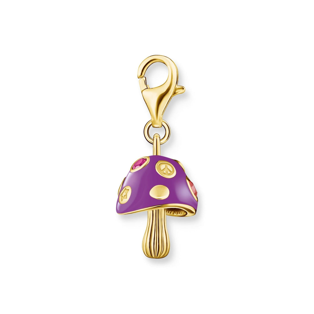 THOMAS SABO Colourful Mushroom Gold Charm