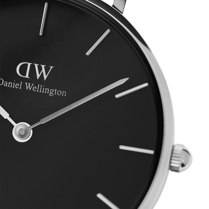 Daniel Wellington Petite 32 Ashfield Silver & Black Watch