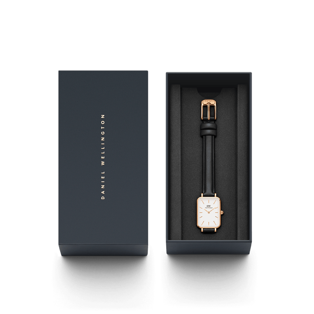 Daniel Wellington Quadro 20X26 Pressed Sheffield Rose Gold & White Watch