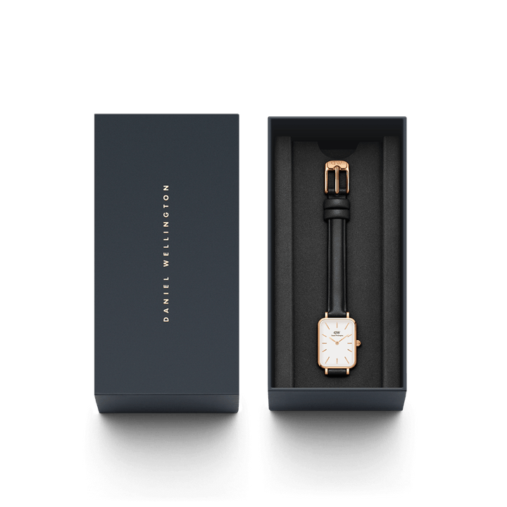 Daniel Wellington Quadro 20X26 Pressed Sheffield Rose Gold & White Watch