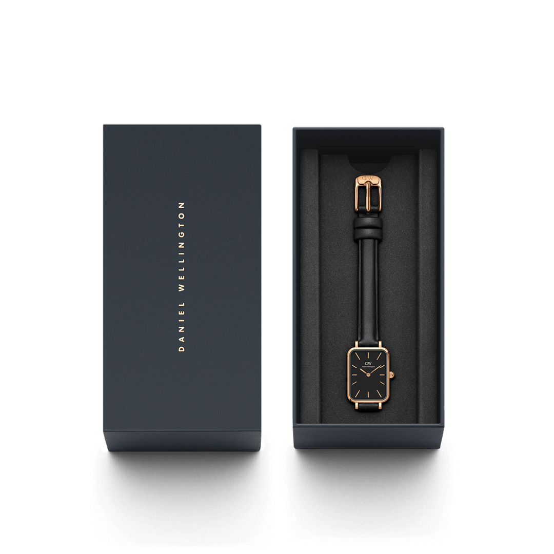 Daniel Wellington Quadro 20X26 Pressed Sheffield Rose Gold & Black Watch