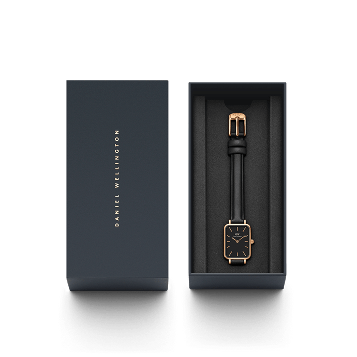 Daniel Wellington Quadro 20X26 Pressed Sheffield Rose Gold & Black Watch