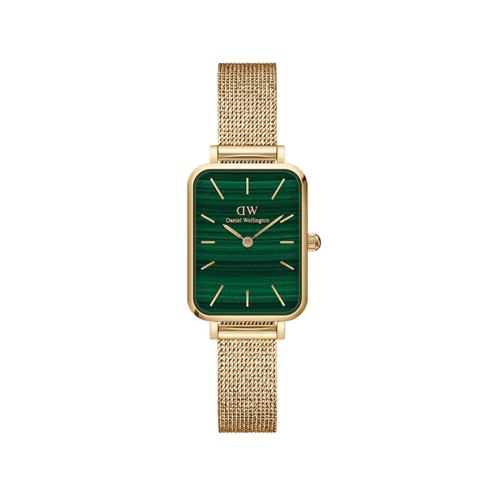 Daniel Wellington Quadro 20X26 Pressed Evergold Gold & Green Watch