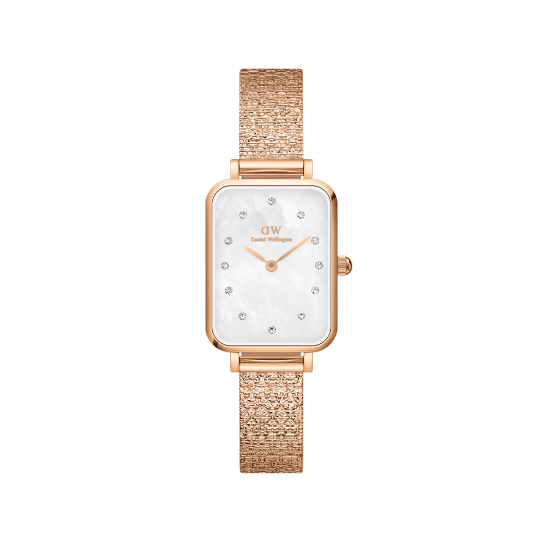 Daniel Wellington Quadro 20x26 Lumine Rose Gold Mother of Pearl White Watch