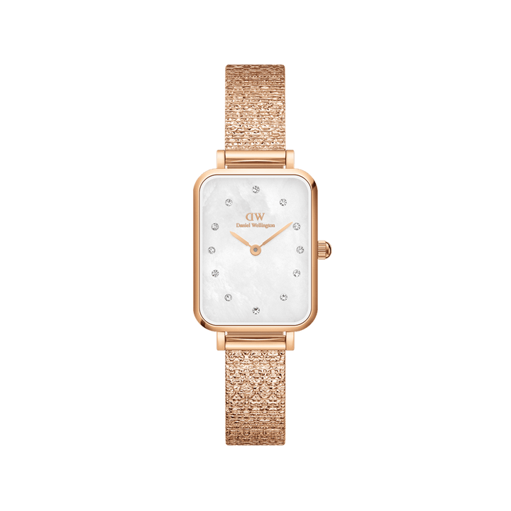 Daniel Wellington Quadro 20x26 Lumine Rose Gold Mother of Pearl White Watch