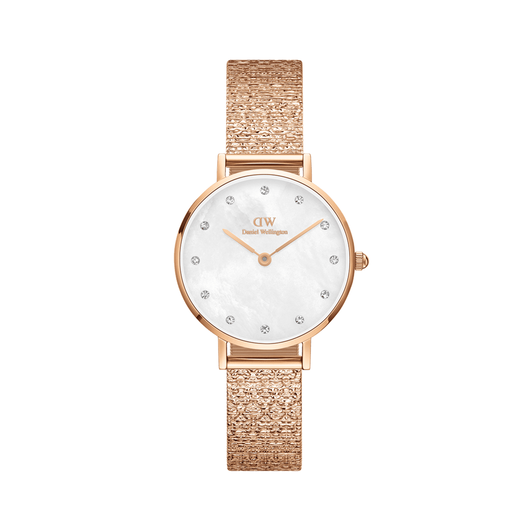 Daniel Wellington Petite 28 Lumine Rose Gold Mother of Pearl White Watch