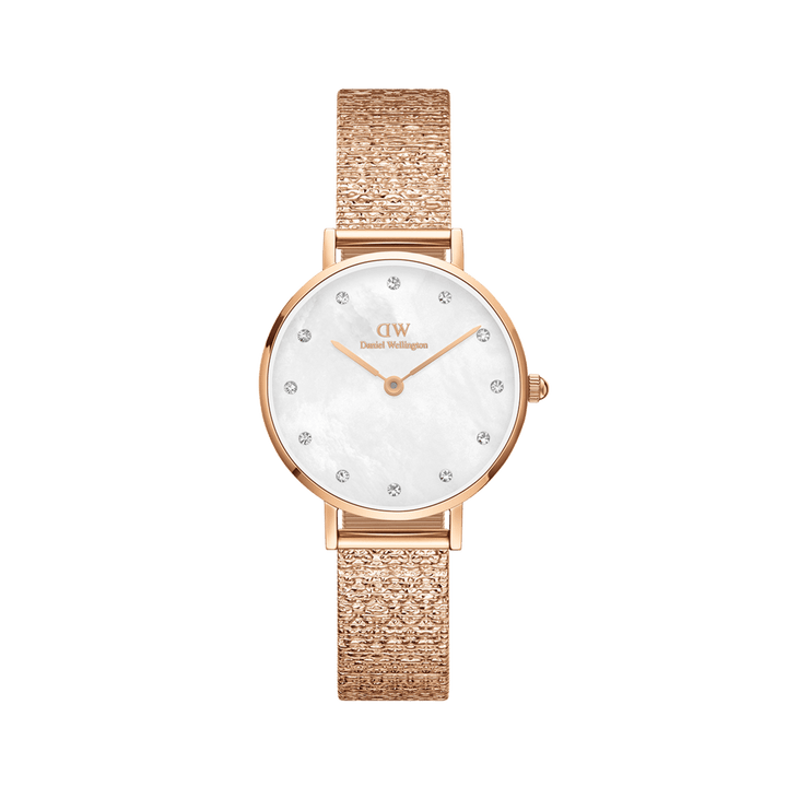 Daniel Wellington Petite 28 Lumine Rose Gold Mother of Pearl White Watch