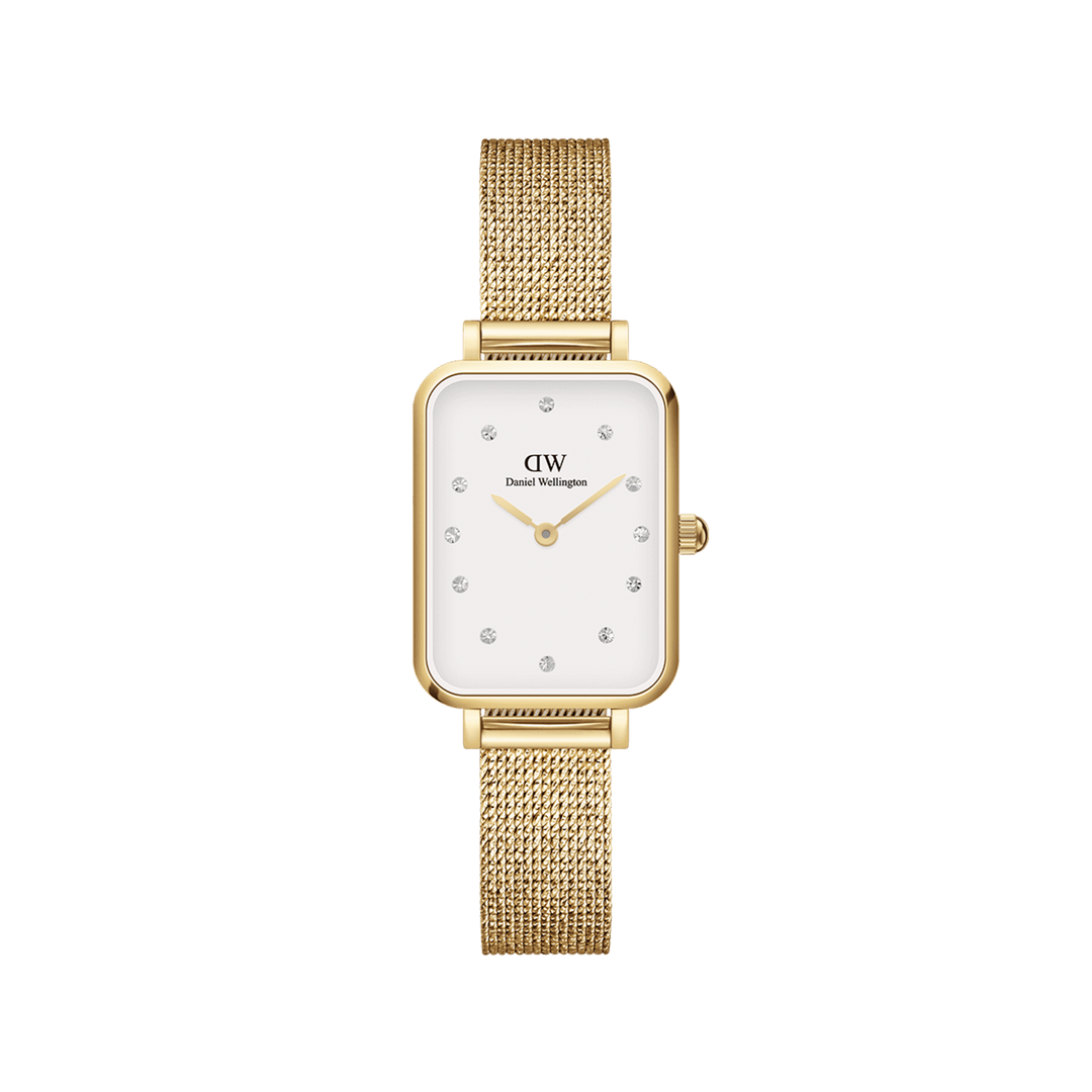 Daniel Wellington Quadro 20X26 Pressed Evergold Lumine Gold & White Watch