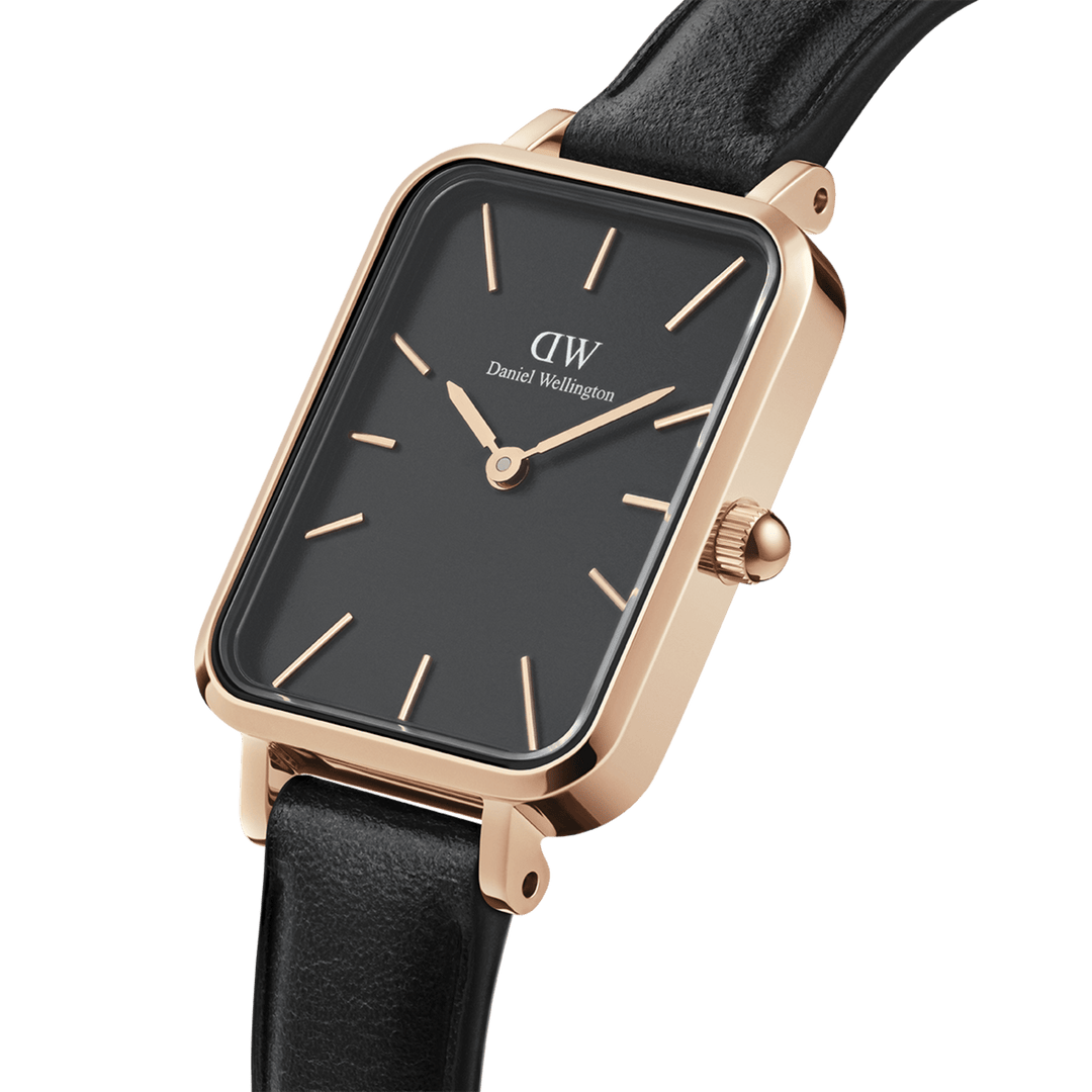 Daniel Wellington Quadro 20X26 Pressed Sheffield Rose Gold & Black Watch