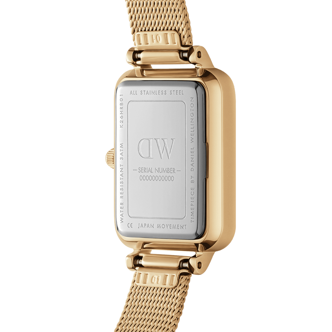 Daniel Wellington Quadro 20X26 Pressed Evergold Lumine Gold & White Watch