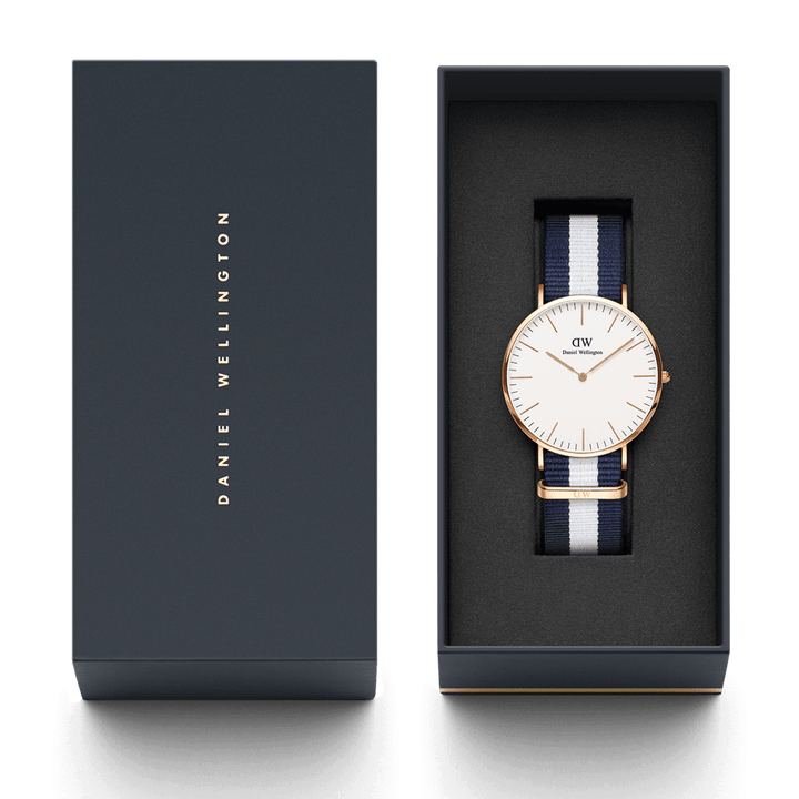 Daniel Wellington Classic 40 Glasgow Rose Gold & White Watch