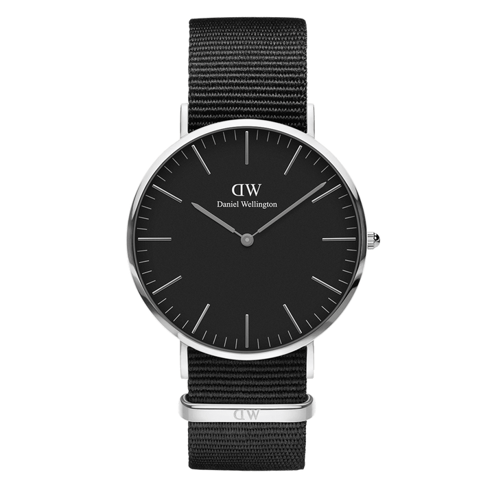 Daniel Wellington Classic 40 Cornwall Silver & Black Watch